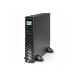 Image of a black Salicru SLC Twin RT2 uninterruptible power supply unit designed for reliable power protection.