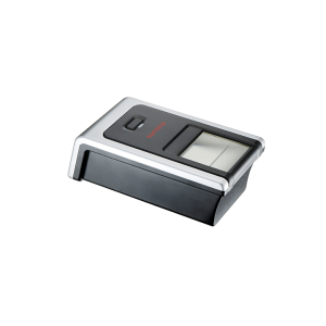 Xperix RealScan-D dual fingerprint scanner with sleek black-silver design – distributed by ScreenCheck Saudi