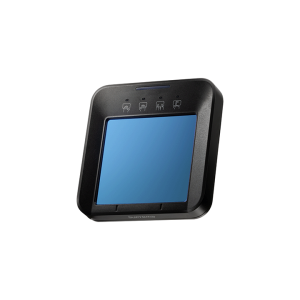 RealSBlack square-shaped Xperix RealScan S60 fingerprint scanner with a blue fingerprint sensor surfacecanS60