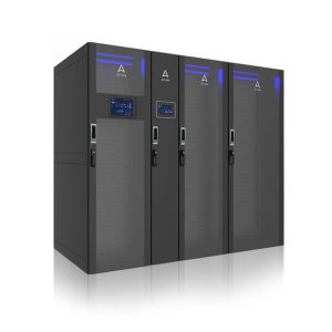AgileRAX indoor micro data center cabinets with integrated power, cooling, UPS, and security systems, distributed by ScreenCheck in Saudi Arabia.